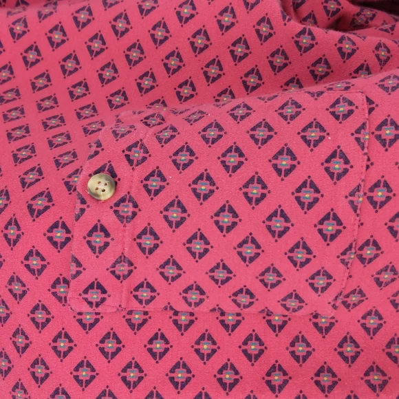 Vintage 90s Eddie Bauer Turtleneck Shirt Long Sleeve Pink Cotton Size Large - Picture 2 of 6